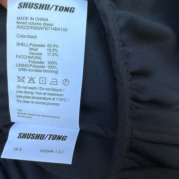 New Shushu/Tong Black Beaded Bow Minidress Size Small - Picture 13 of 16